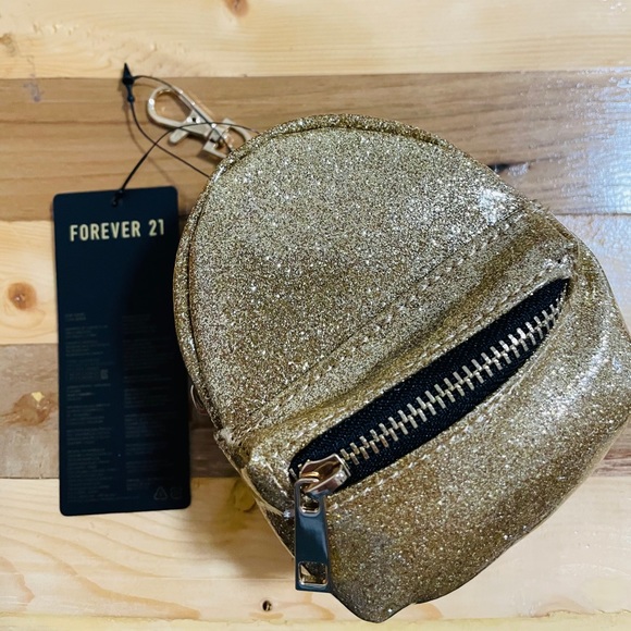 2/$20 gold Glitter mini backpack forever21 - Picture 1 of 7
